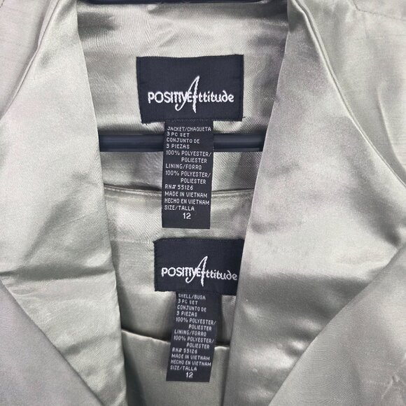 Womens 2 Piece Positive Attitude Green Jacket & Tank Set Bow Accent Sleeves 12 - Picture 2 of 10